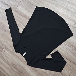 LuLaRoe Lynnae Solid Black Longsleeve Lightweight Stretchy Shirt Women's Large